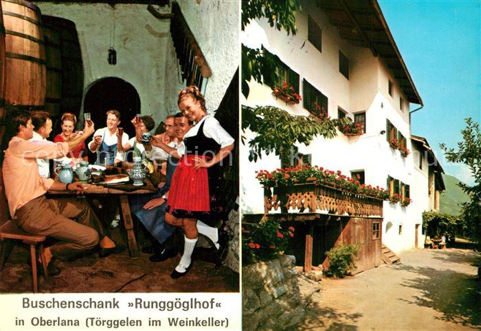 Oberlana Buschenschank Runggoeglhof Toerggelen im Weinkeller