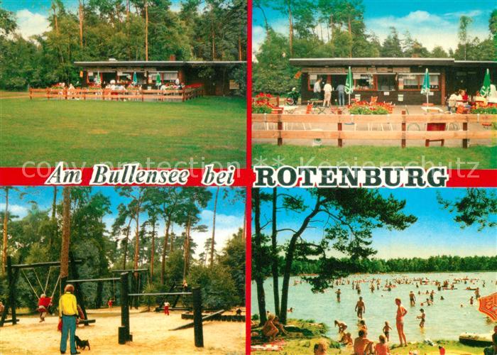 Rotenburg Wuemme Imbiss Cafestuebchen am Bullensee Badestrand Spielplatz