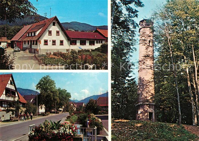 Ohlsbach Gasthaus Metzgerei Zur Brandeck Ortsstrasse Aussichtsturm Schwarzwald