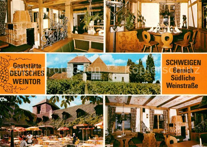 Rechtenbach Schweigen-Rechtenbach Gaststaette Deutsches Weintor Gartenterrasse