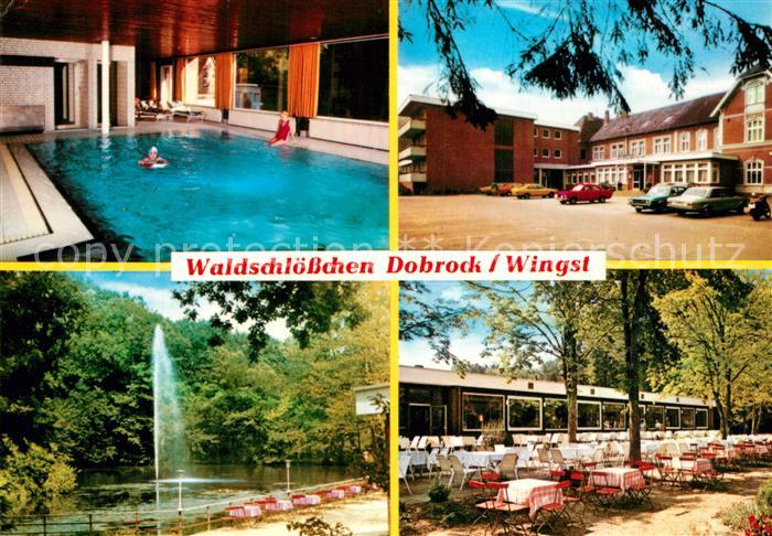Wingst Waldschloesschen Dobrock Hotel Restaurant Hallenbad Gartenterrasse Teich