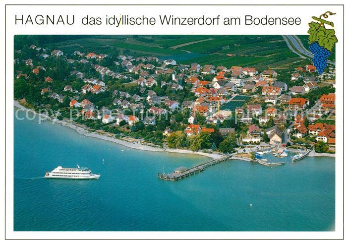 Hagnau Bodensee Winzerdorf Hafen Faehre Fliegeraufnahme