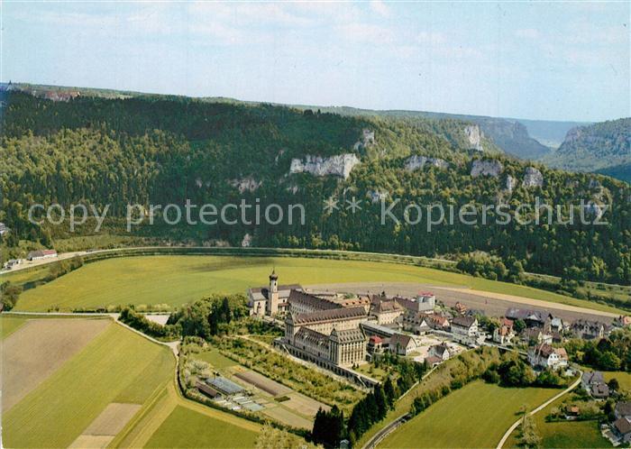 Beuron Donautal Kloster Schwaebische Alb Fliegeraufnahme