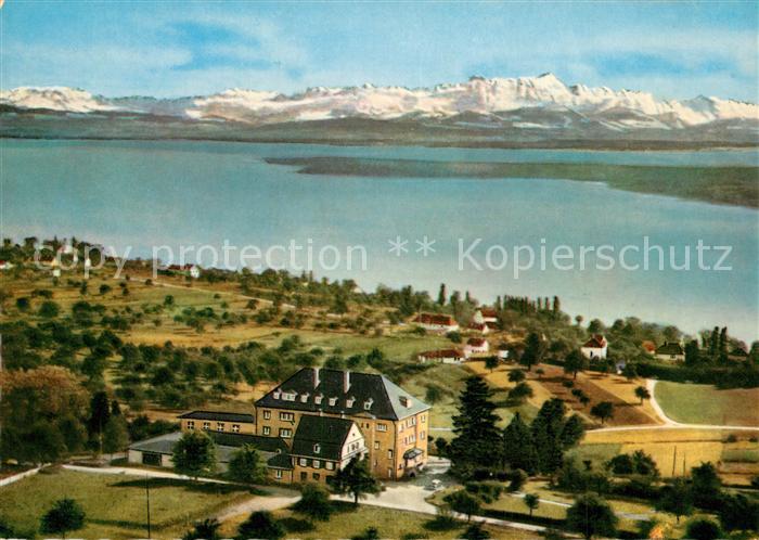 ueberlingen Bodensee Parkhotel St Leonhard Alpenkette Fliegeraufnahme