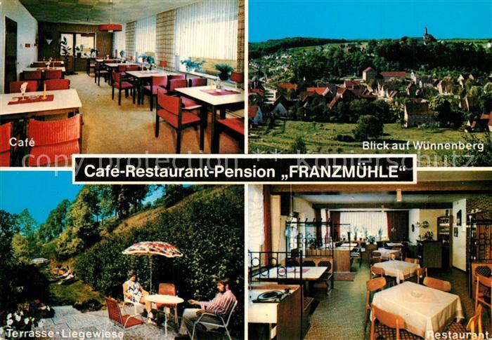 Bad Wuennenberg Restaurant Cafe Pension Franzmuehle