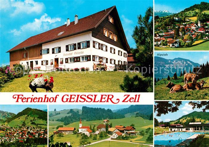 Oberstaufen Ferienhof Geissler Zell Kuehe Freibad