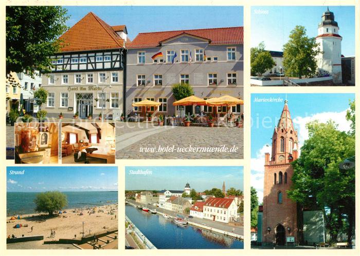 Ueckermuende Mecklenburg Vorpommern Hotel am Markt Brauhaus Stadtkrug Strand Haf