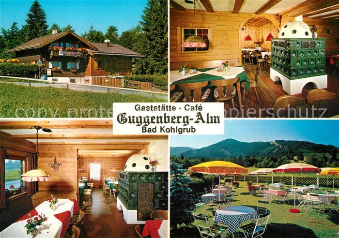 Bad Kohlgrub Gaststaette Cafe Guggenberg Alm Kaminzimmer Terrasse Huber Karte Nr