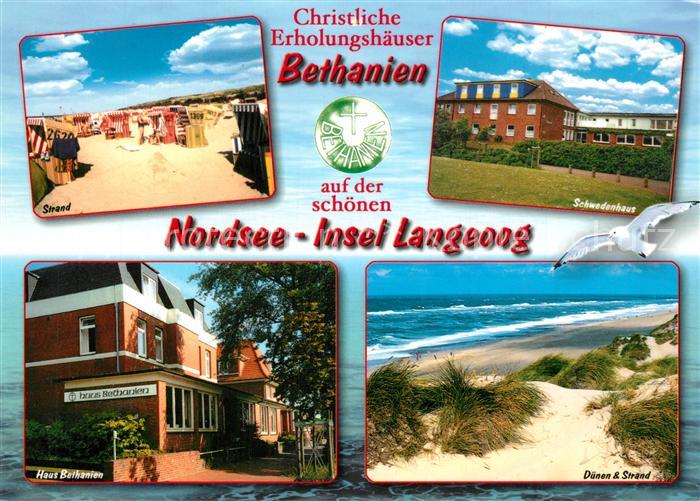 Langeoog Nordseebad Christliche Erholungshaeuser Bethanien Strand Schwedenhaus D