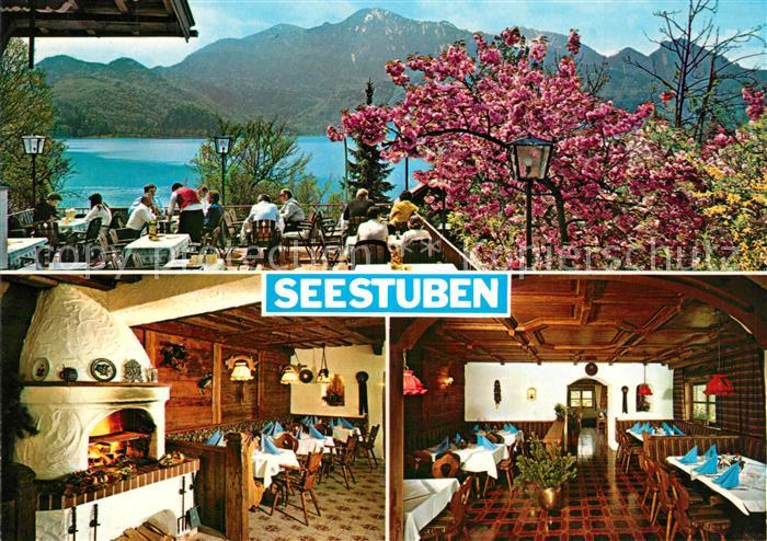 Kochel See Cafe Restaurant Seestuben Kaminzimmer Terrasse