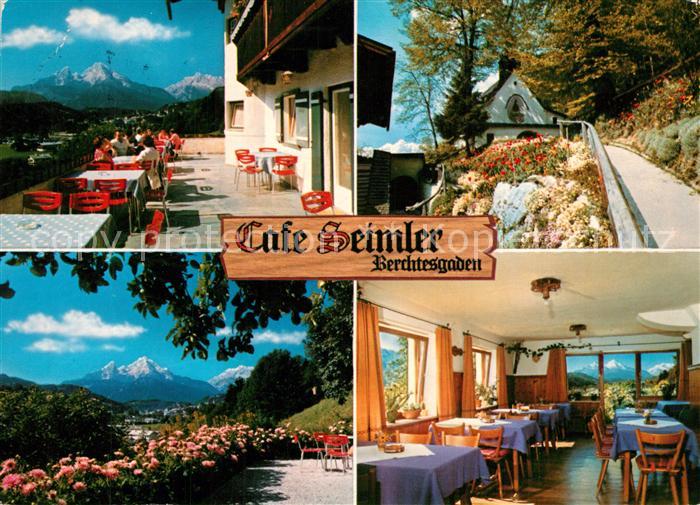 Untersalzberg Pension Cafe Seimler Terrasse Alpenblick Kapelle