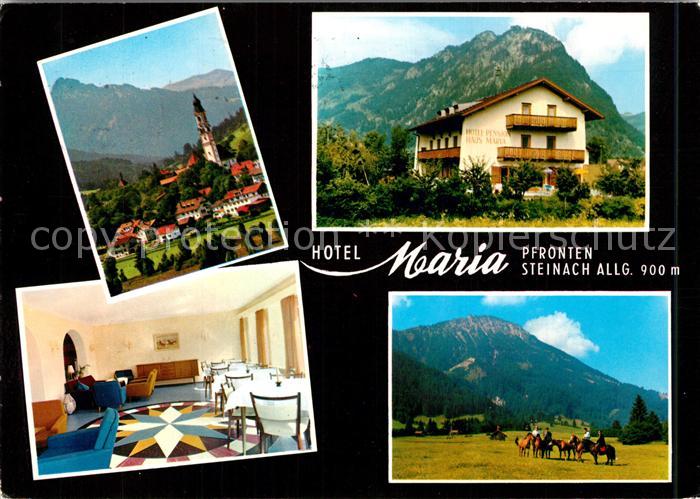 Steinach Pfronten Hotel Maria Ortsansicht mit Kirche Ausritt Allgaeuer Alpen