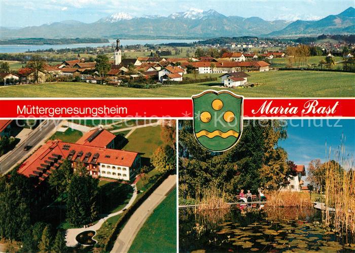 Rimsting Gesamtansicht mit Alpenpanorama Caritas Muettergenesungsheim Maria Rast