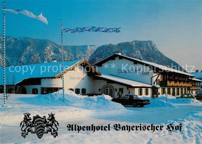 Inzell Alpenhotel Bayerischer Hof Winterlandschaft Alpen Wappen