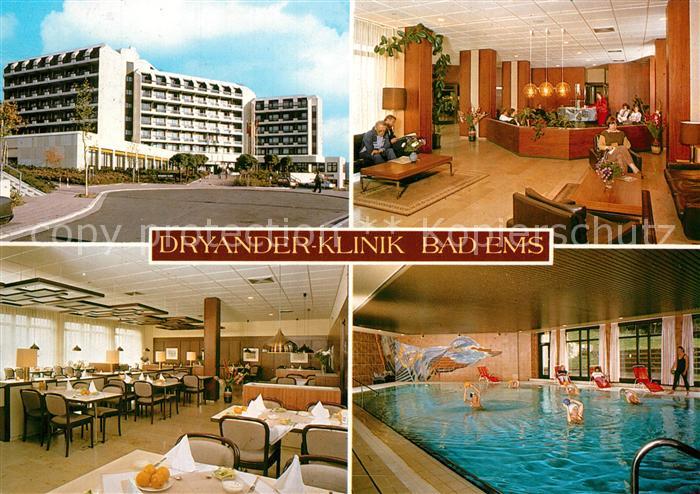 Bad Ems Dryander Klinik Speiseraum Hallenbad Foyer