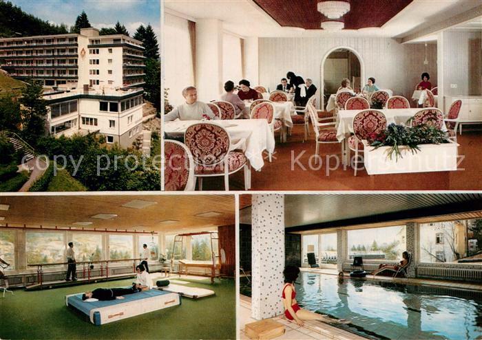 Wildbad Schwarzwald Rommelklinik Cafe Gymnastikraum Hallenbad