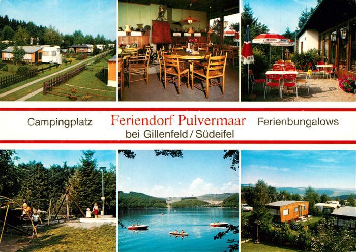 Gillenfeld Campingplatz Ferienbungalows Feriendorf Pulvermaar See