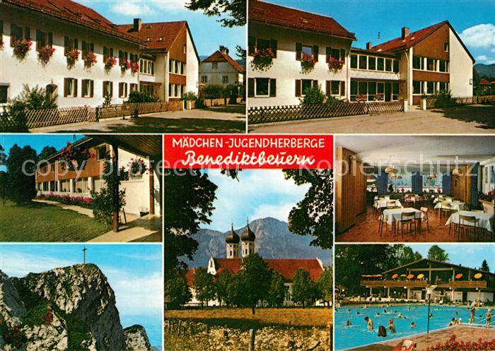 Benediktbeuern Maedchen Jugendherberge Freibad Kloster Kirche Felsen