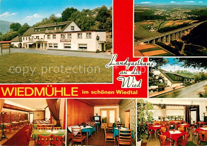 Neustadt Wied Landgasthaus Pension Wiedmuehle Autobahnbruecke Fliegeraufnahme