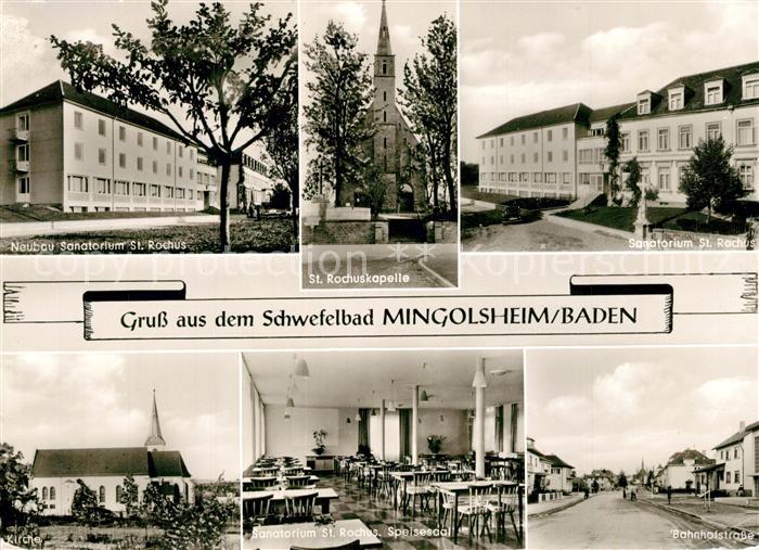 Mingolsheim Sanatorium St Rochuskapelle Kirche Bahnhofstrasse
