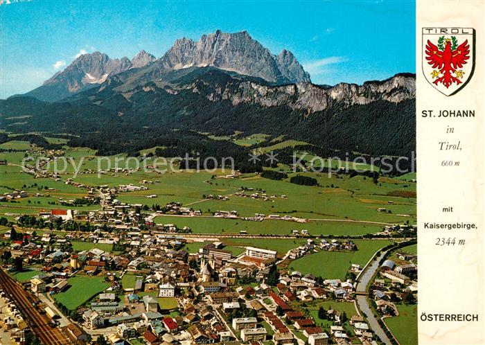 St Johann Tirol Fliegeraufnahme mit Wildem Kaiser