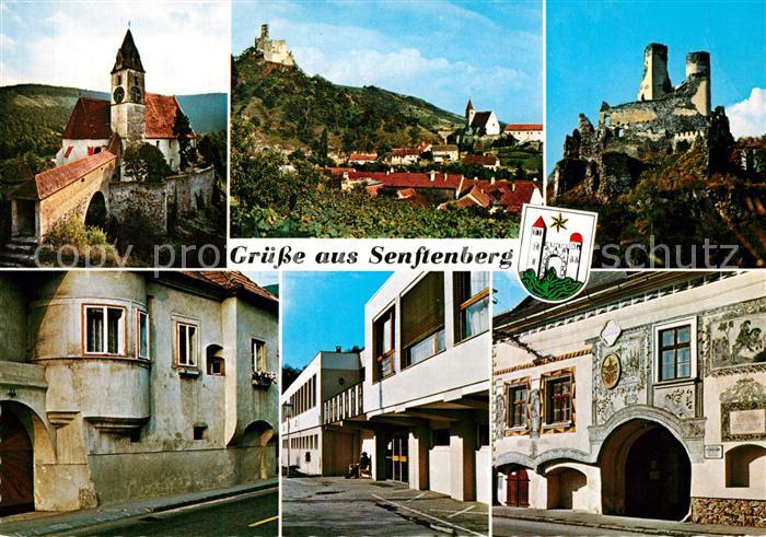 Senftenberg Niederoesterreich Pfarrkirche Marktgemeinde Burgruine Weinbauernhaus