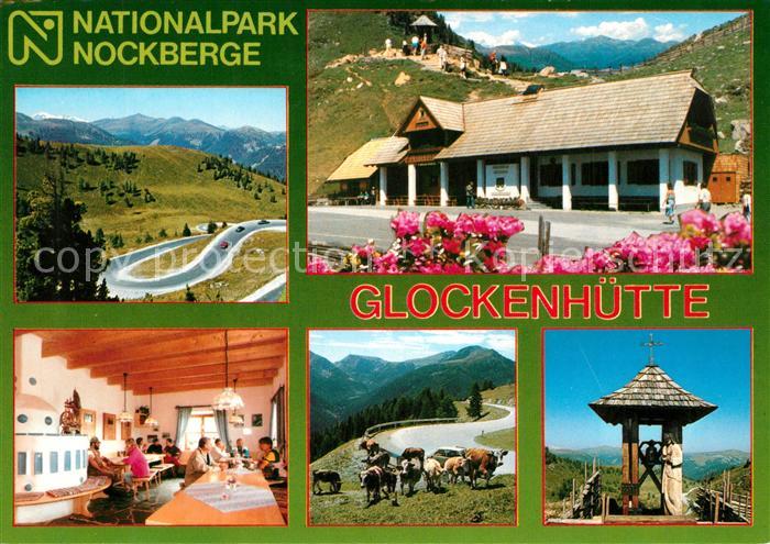 Kaernten Nationalpark Nockberge Glockenhuette Gastraum Serpentinen Glockenturm