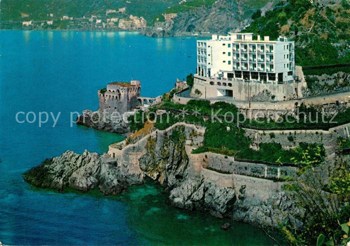 Maiori Torre Normanna e Hotel Royal Fliegeraufnahme
