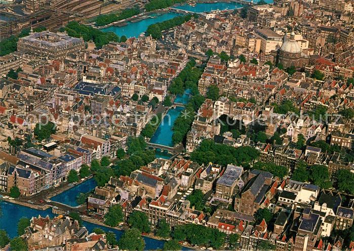 Amsterdam Niederlande Altes Zentrum Fliegeraufnahme