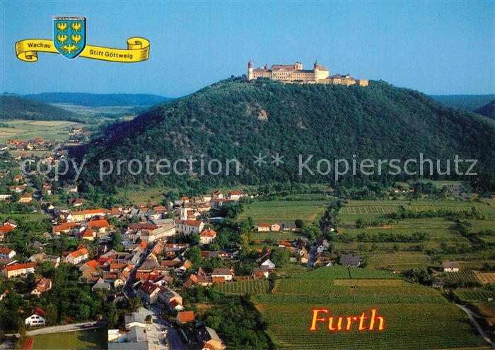 Furth Goettweig Fliegeraufnahme mit Benediktinerstift Goettweig