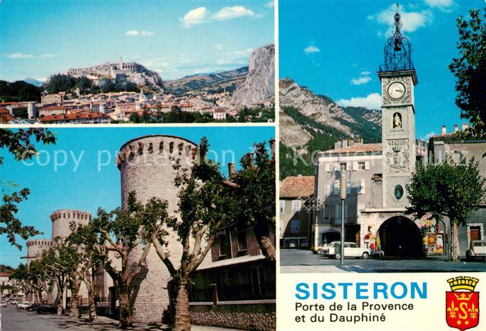 Sisteron Le site avec ses vieilles maisons serrees au dessous de la citadelle To