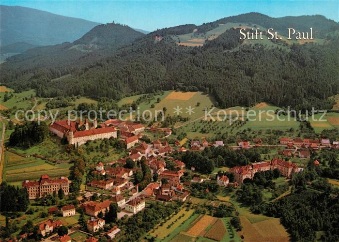 St Paul Lavanttal Fliegeraufnahme mit Benediktinerstift St Paul