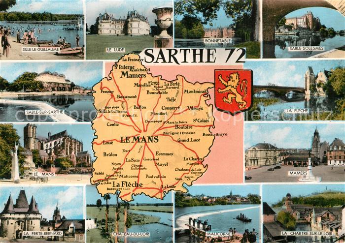 Sarthe La (Departm.) Selle le Guillaume Le Lude Bonnetable Sable Solesmes La Fle