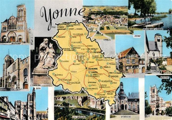 Yonne Region Vizelay Avallon Tonnere Sens Les Saussois Chablis Villeneuve Chatel