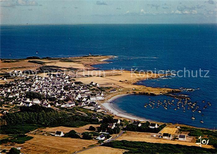 Ile de Groix Locmaria et la pointe des Chats Vue aerienne
