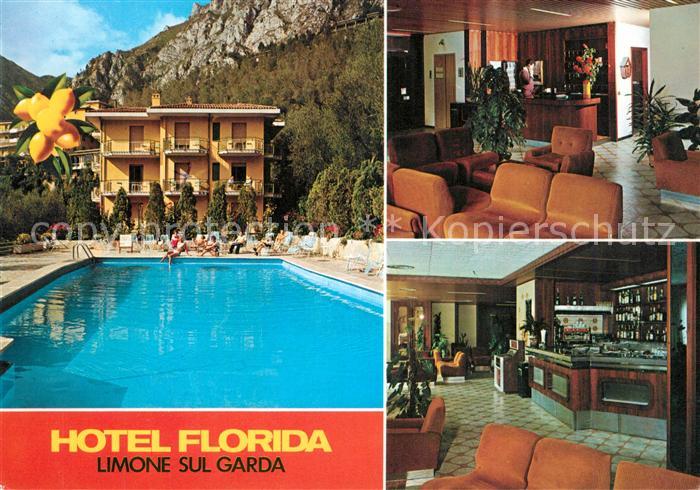 Limone sul Garda Hotel Florida Swimmingpool Gaststube Theke