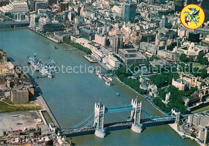 London Aerial View of Tower Bridge
