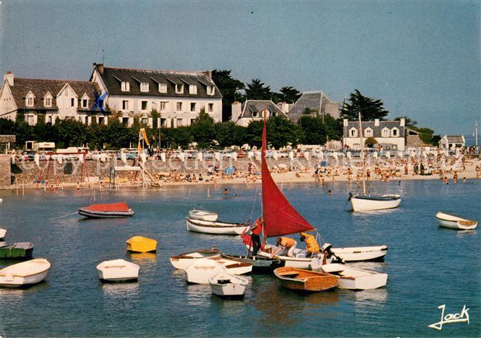 Locquirec La plage du port et l’hotel es Armorique