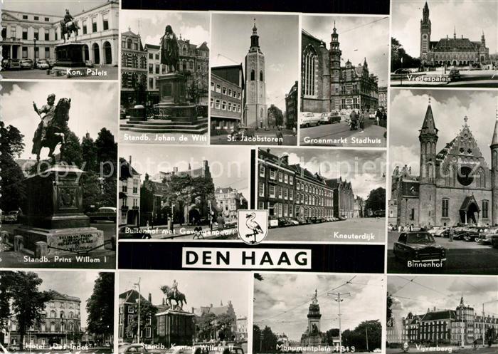 Den Haag Paleis Standbeeld St Jacobstoren Vredespaleis Binnenhof Kneuterdijk Hot