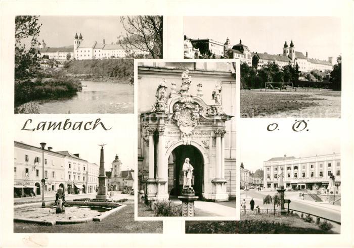 Lambach Oberoesterreich Kloster Hauptplatz Portal