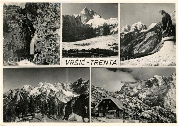 Vrsic Berghaus Denkmal Gebirgspanorama