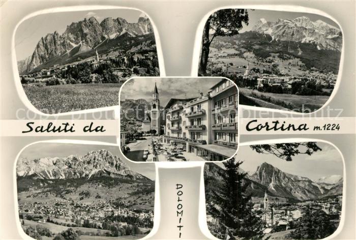 Cortina d Ampezzo Gesamtansicht mit Alpenpanorama