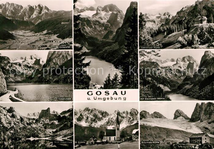 Gosau Oberoesterreich Panorama Gosautal Gosausee Adamekhuette Gablonzer Huette B