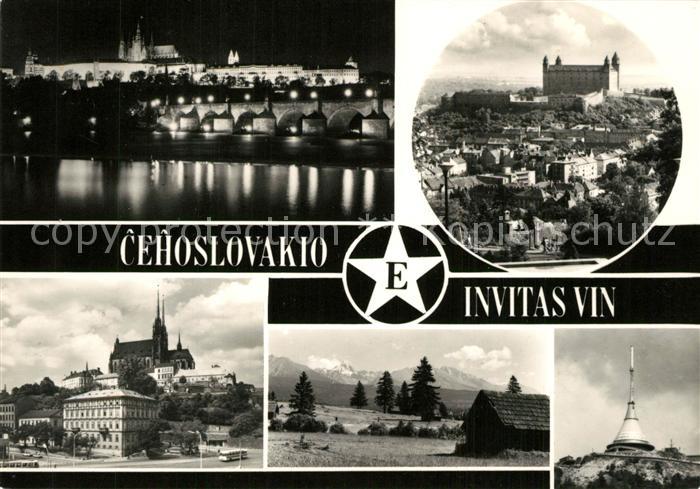 Praha Prahy Prague Prazsky hrad Kastelo de Praha Bratislava Hrad Kastelo de Brat