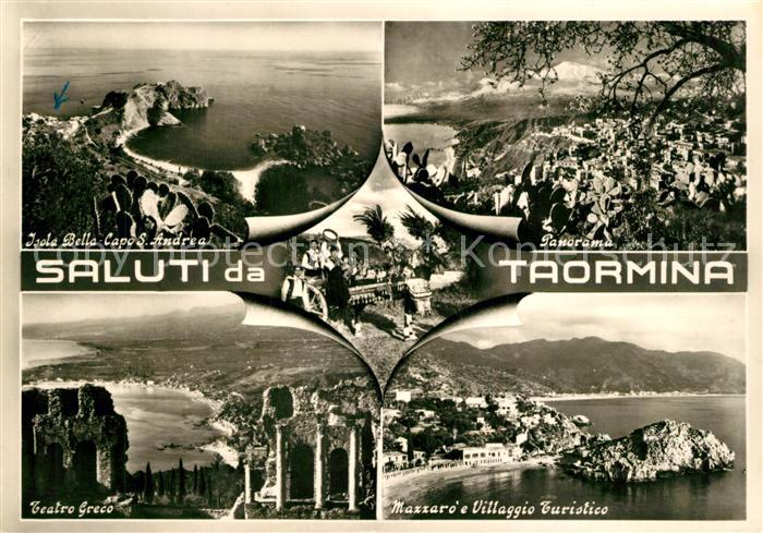 Taormina Sizilien Isole Bella Capo Sant Andrea Teatro Greco Panorama Mazzaro Vil