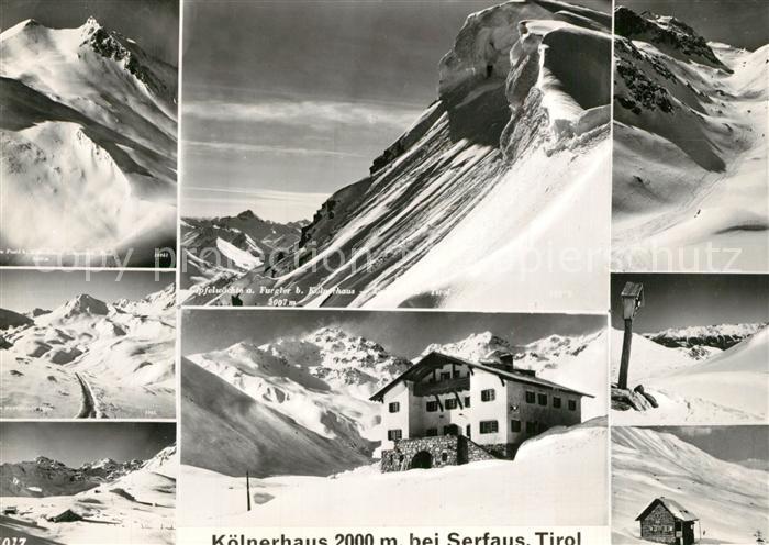 Serfaus Tirol Koelnerhaus Berghaus Winterpanorama Alpen