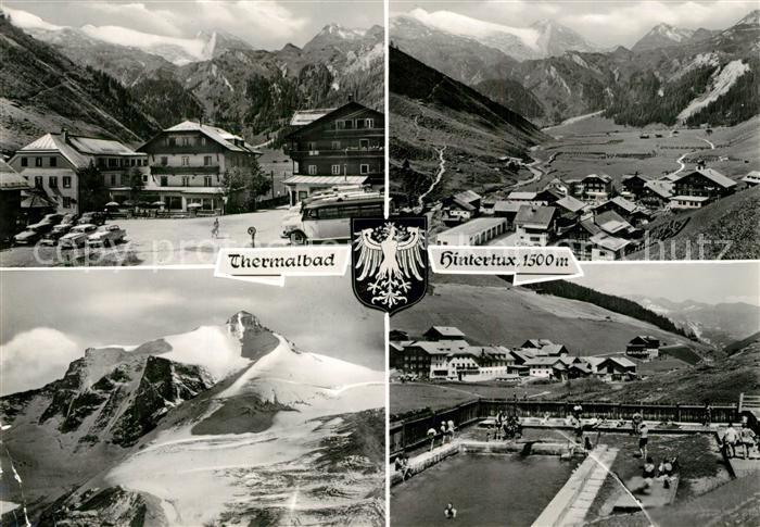 Hintertux Zillertal Ortsmotiv Freibad Alpenpanorama Zillertaler Alpen