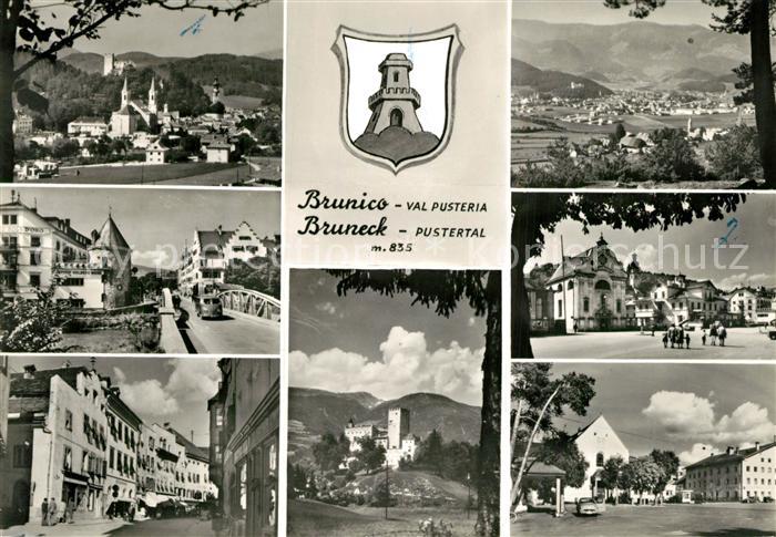 Bruneck im Pustertal mit Pfarrkirche Spitalkirche Orts und Teilansichten