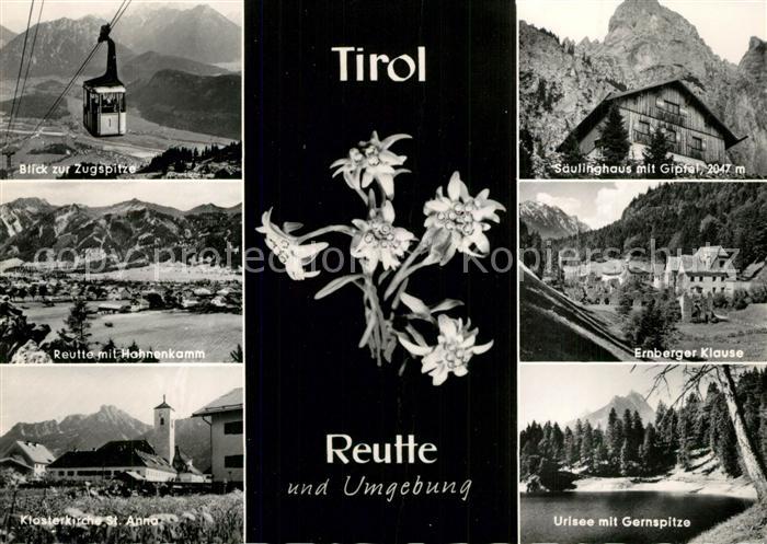 Reutte Tirol Seilbahn Hahnenkamm Klosterkirche St Anna Saeulinghaus Ernberger Kl