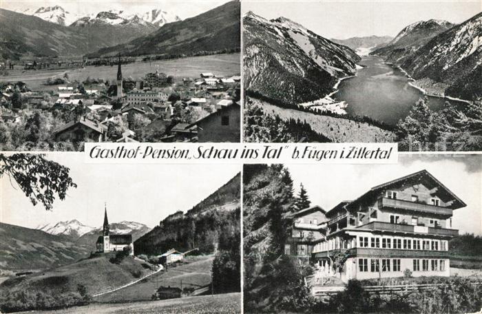 Fuegen Panorama Kirche Gasthof Schau ins Tal